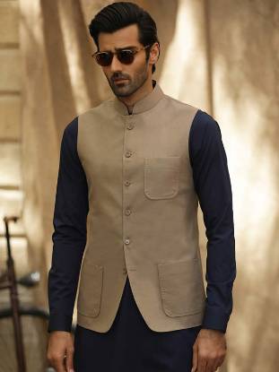 Beige Linen Waistcoat Oxford London UK Pakistani Mens Waistcoats Australia