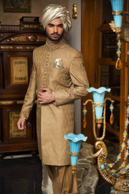 Menswear Jamawar Sherwani Groom Sherwani Pakistan Wedding Sherwani 2018