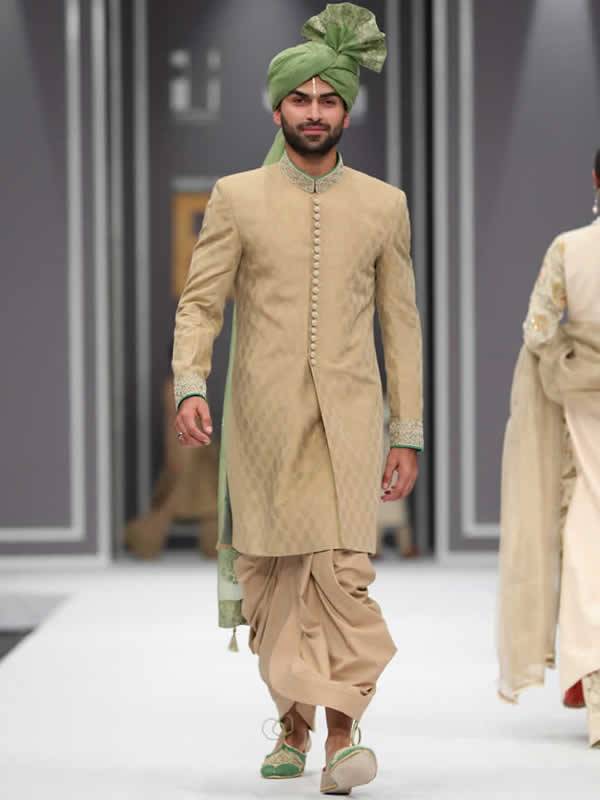 Mens Embroidered Sherwani in Jamawar Michigan MI USA Mens Sherwani Suits