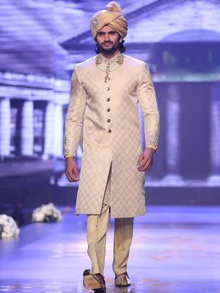 Groom Wedding Sherwani lincolnwood Illinois USA Banarasi Jamawar Sherwani 2018