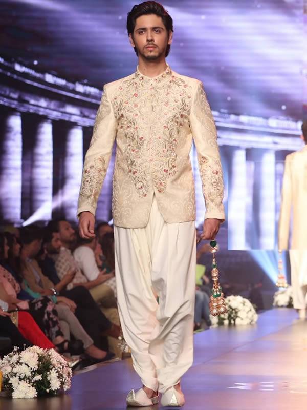 Designer Self Jamawar Sherwani Beverly Hills California USA Mens 2018