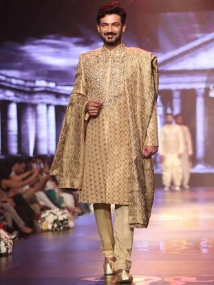 Mens Banarasi Jamawar Sherwani for Groom Attractive Mens Jamawar Sherwani