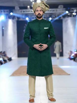 Elegant Self Print Jamawar Sherwani Haywar California CA USA Men Sherwani BCW 2018