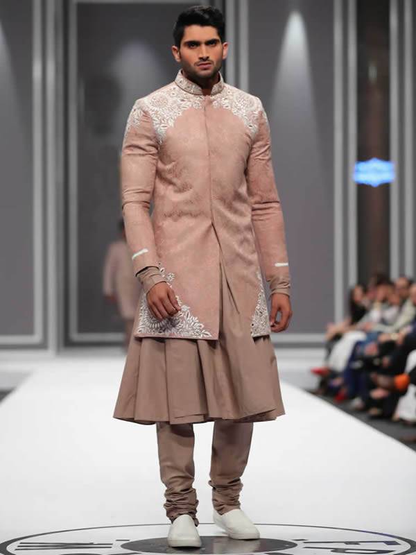 Stylish Jamawar Sherwani for Mens Pakistani Designer Sherwanis