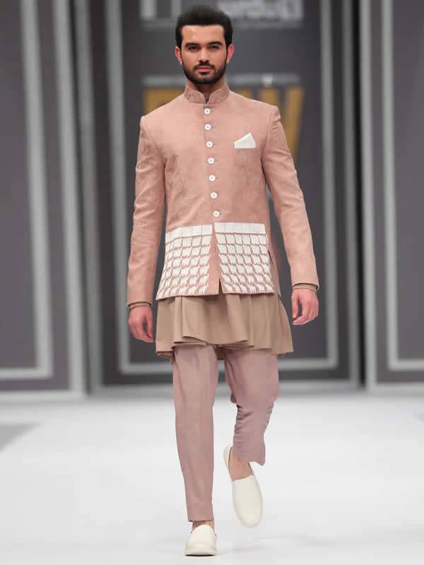 Short Length Embroidered Sherwani Scotland Glasgow UK Mens Collection 2018