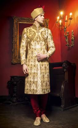 Jamawar Sherwani Haywar California CA USA Gorgeous Jamawar Sherwani for Groom