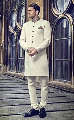 Elegant Groom Wedding Sherwani by Ahasan's UK Designer Wedding Sherwani Suit