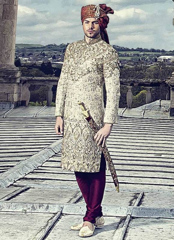 Ahsan's UK Designer Sherwani Collection Groom Wedding Sherwani Designs