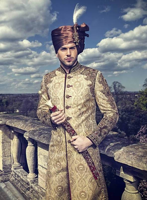 Designer Groom Wedding Sherwani Amsterdam Holland Jamawar Sherwani Designs