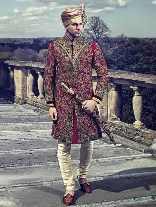 High Class Wedding Sherwani Copenhagen Denmark Groom Velvet Sherwani