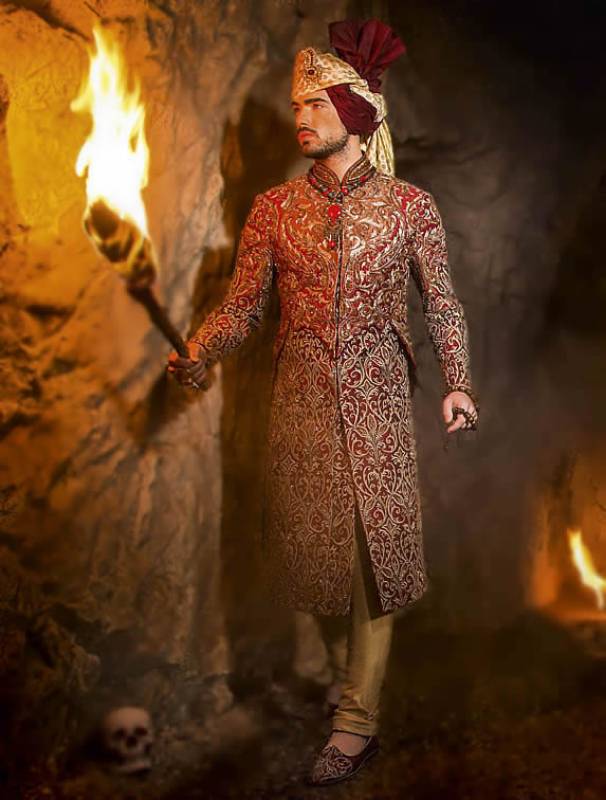 Custom Bespoke Sherwani for Groom Ilford UK Bespoke Sherwani Collection