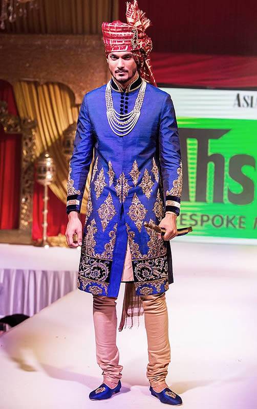 Elegant Raw Silk Sherwani Suit for Grooms Stamford UK Indian Pakistani