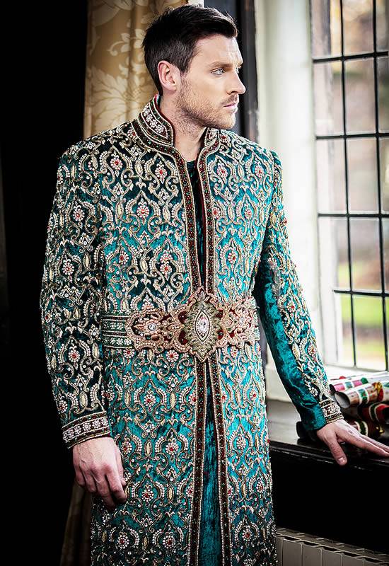 Indian Sherwani Suits Edinburgh UK Royal Class Bespoke Sherwani Suits Groom