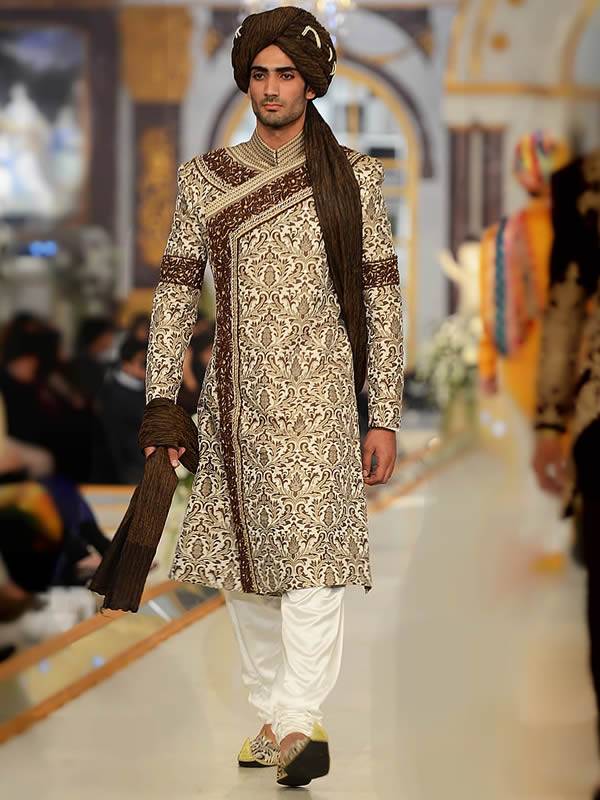 Stylish Mens Jamawar Sherwani For Wedding Illinois Chicago