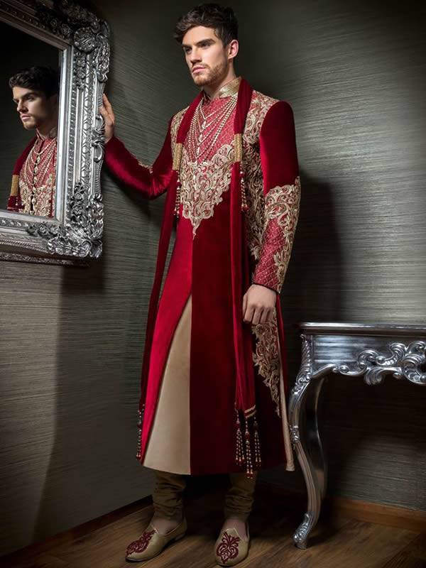 Designer Groom Sherwani Suits Virginia Beach Virginia VA US for Mens Velvet Sherwani Suit