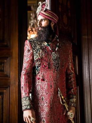 Royal Look Embellished Sherwani Suits for Groom Royal Sherwani Suit Novi Michigan US