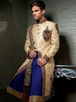 Alluring Jamawar Sherwani Suit for Wedding Sherwani Rapids Illinois US Groom Sherwani