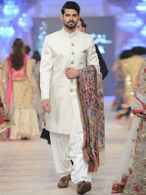 Zara Shahjahan Jamawar Sherwani Oslo Norway Wedding Sherwani for Groom