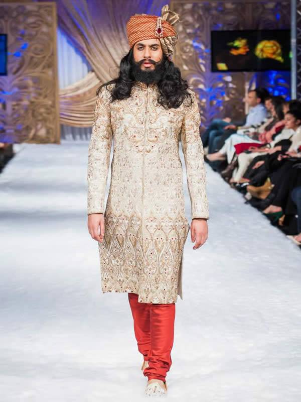 Designer Sherwani New Jersey City Matawan Ahsan Sherwani Cermony Collection Suit in Jamawar Fabric