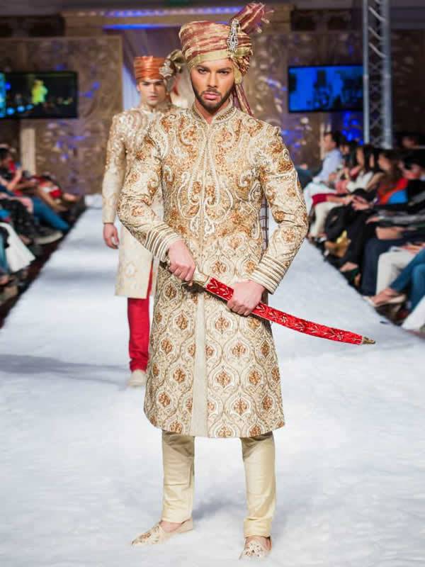 Elegant Raw Silk Sherwani for Groom Atlanta Georgia GA Ahsan Sherwani Cermony Collection 2015