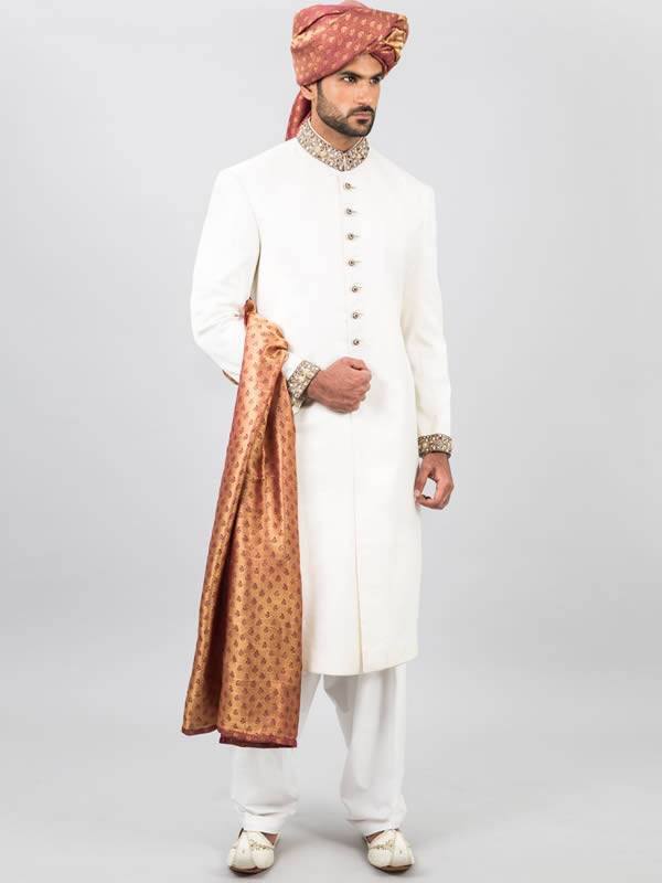 Scrumptious Embellished Wedding Sherwani for Mens Oak Tree Road New York NY US Groom Sherwani