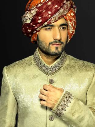 Outstanding Jamawar Sherwani Suit Los Angeles California Men's Sherwani