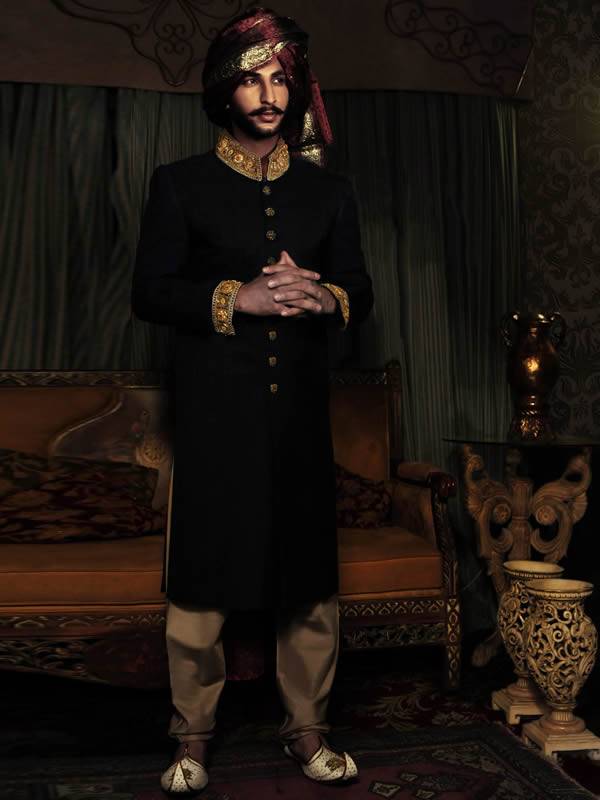 Fabulous Velvet Wedding Sherwani Naushemian Sherwani Houston Texas Dallas