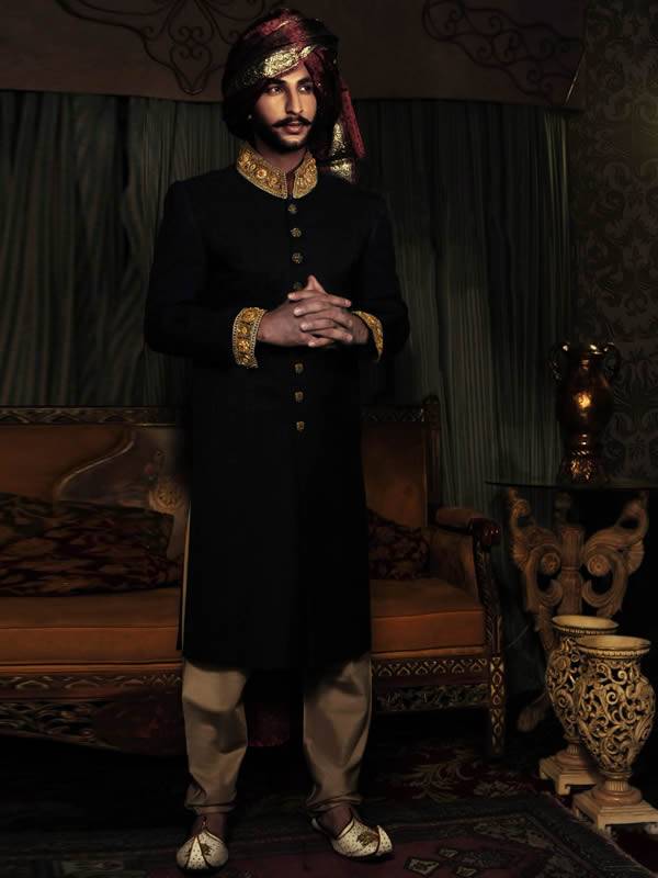 Fabulous Velvet Wedding Sherwani Naushemian Sherwani Houston Texas Dallas