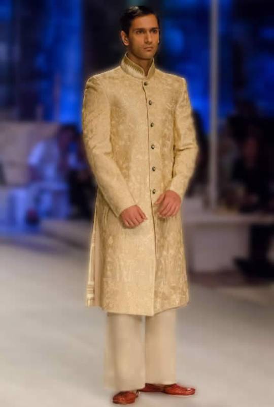 Sherwani in Banarasi Jamawar Man Sherwani Boston Massachusetts Groom Wedding Sherwanis