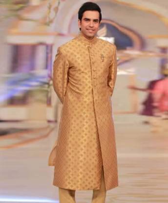 Banarasi Jamawar Sherwani Teena by Hina Butt Man Collection 2014 San Francisco Washington DC