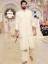 Beautiful Raw Silk Sherwani Maria B Man Sherwani Surrey London UK Groom Wedding Sherwani Mens Sherwa
