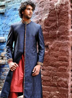 Mens Jamawar Sherwani Surrey London UK Wedding Sherwani Amir Adnan Sherwani 2014