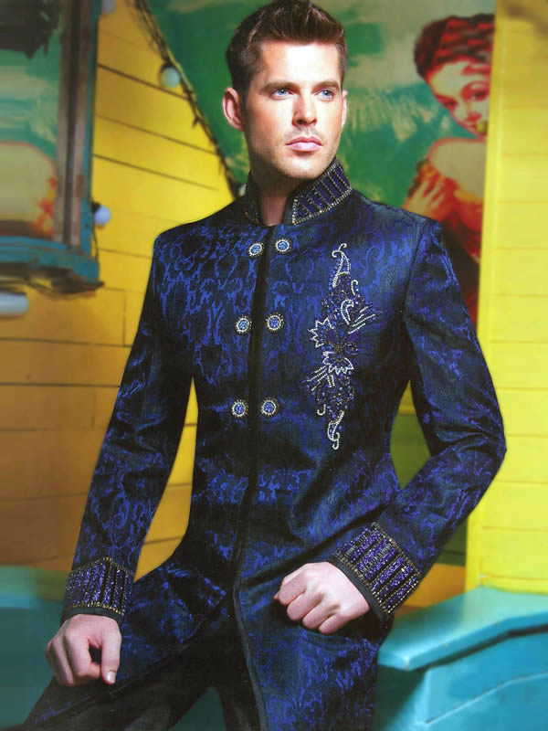 0017747 groom sherwani suit in jamawar fabric