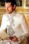 Off-White Polyester Jamawar Indian Sherwani Mens Sherwani Suit