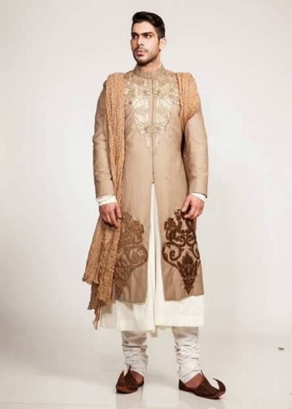 Fahad Hussayn Sherwani Collection Menswear Designer Wedding Sherwani