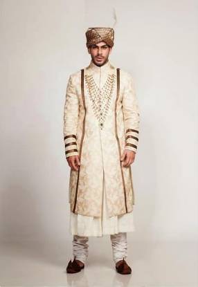 Fahad Hussayn Couture Bloodline Catalogue 2014 Sherwani Collection Menswear