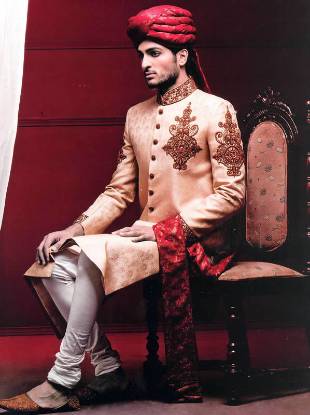 Graceful Embroidered Jamawar Sherwani Suits Leicester London UK Wedding Sherwani