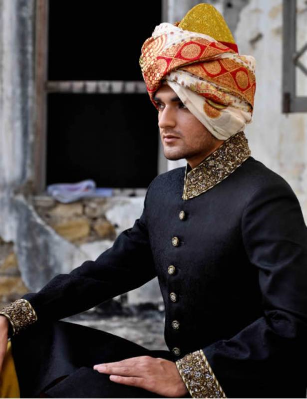 Black sherwani discount designs for groom