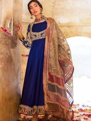 Embroidered Koti Style Anarkali Suits Southall London UK Latest Anarkali Suits with Embroidered Koti