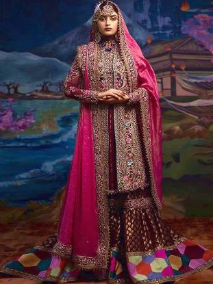 Fahad Hussayn Bridal Dresses Newcastle England UK Agnikot Collection Gehna