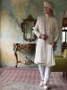 Golden Karandi Jamawar Embroidered Sherwani Muscat Oman Sherwani for Friends Wedding