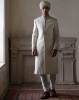 Offwhite Jamawar Embroidered Sherwani Newcastle England UK Indian Designer Sherwani