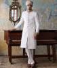 White Check Dots Embroidered Sherwani Surrey England UK Designer Mens Sherwani Suit