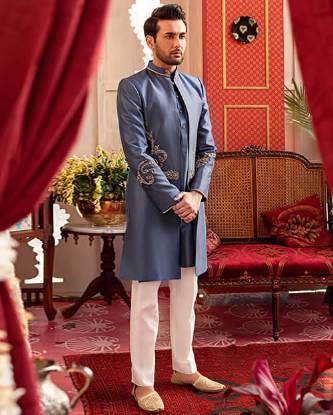 Designer Groomswear Sherwani Cardiff Wales UK Exclusive Mens Sherwani Suits