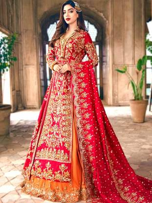 Red Bridal Dress for Barat Lillestrom Oslo Norway Indian Bridal Dress for Barat