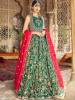 Pakistani Wedding Maxi Stockholm Sweden Wedding Lehenga Maxi in Green Color