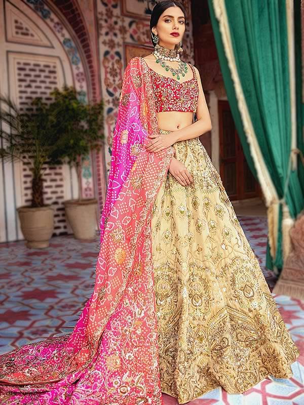 Pakistani Bridal Lehenga Sydney Australia Shamsha Hashwani Bridal Lehenga