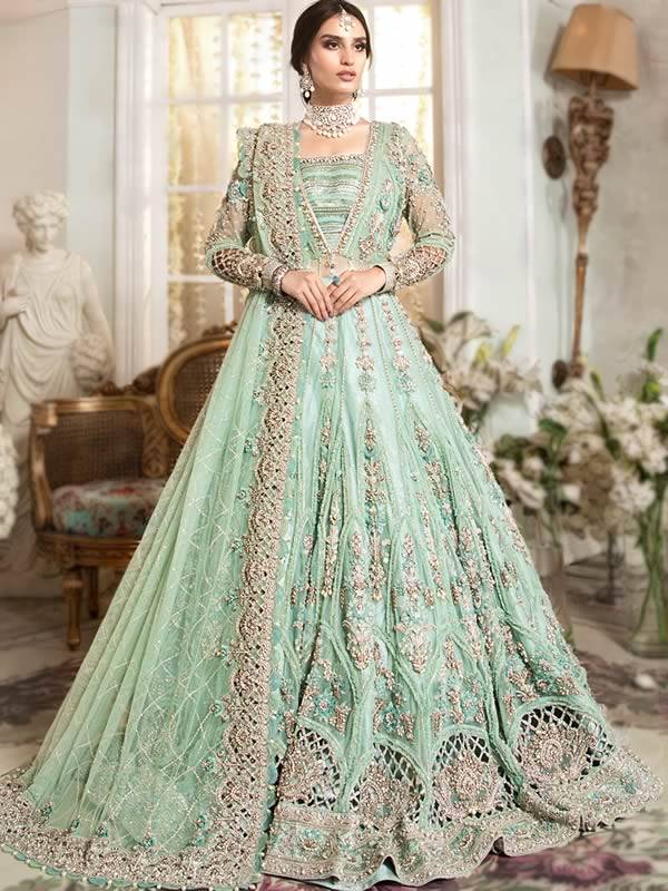 Pakistani Bridal Maxi for Walima San Francisco California USA Maria B Bridal Dresses