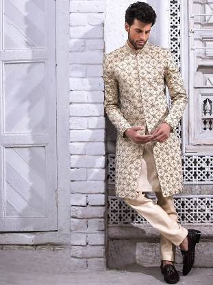 Stylish Embroidered Sherwani Suits Letchworth UK Exclusive Mens Sherwani Suits