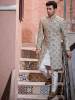 Pakistani Designer Sherwani Nelson UK Graceful Mens Sherwani in Raw Silk